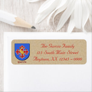 Garcia Heraldic Shield Label