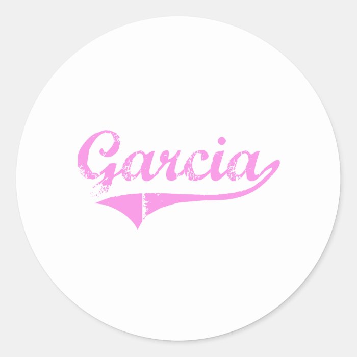 Garcia Last Name Classic Style Stickers