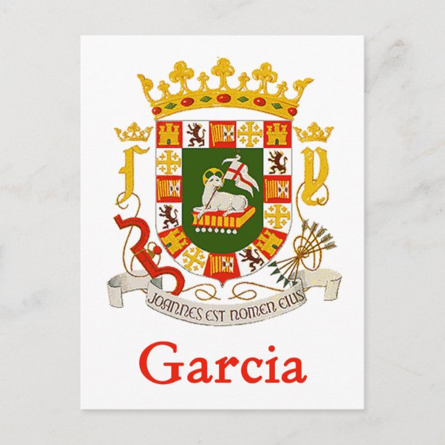 Garcia Shield of Puerto Rico Postcard (Front)