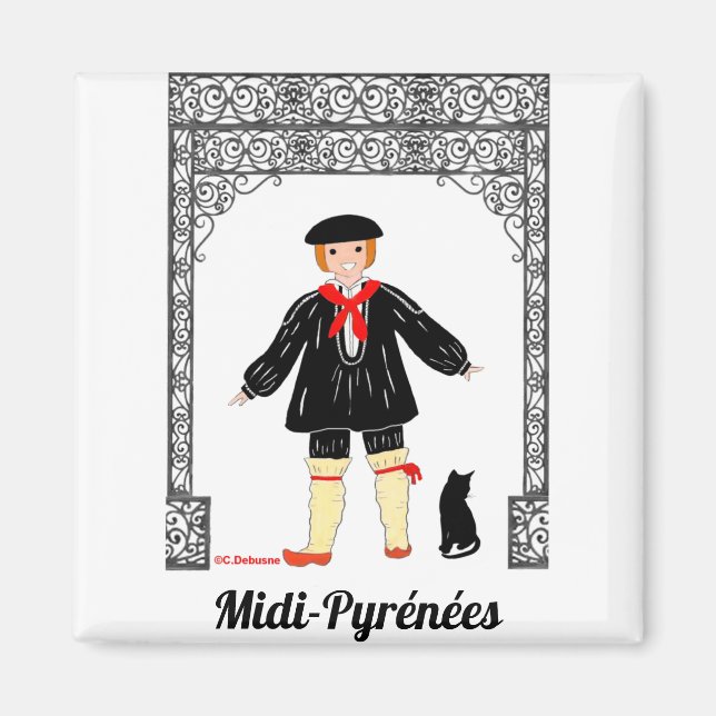 Garçonnet de Midi-Pyrénées, France Magnet (Front)