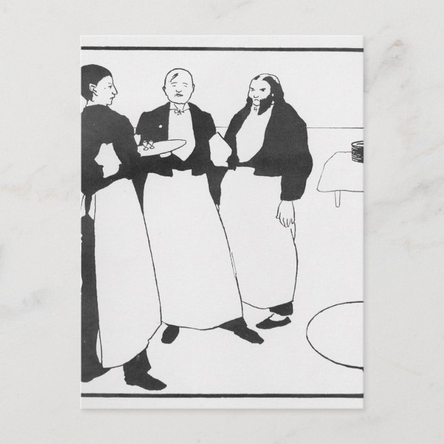 Garcons de Cafe Postcard (Front)