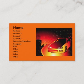 Garcya.us_redcar  Name  Address 1  Address 2  C... Business Card by CreativeColours at Zazzle