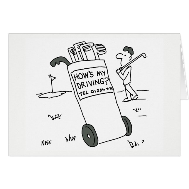 Gard - Golfer asks "How's My Driving?" Cards (Front Horizontal)