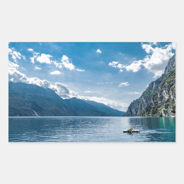 Garda lake, Italy Rectangular Sticker (Front)