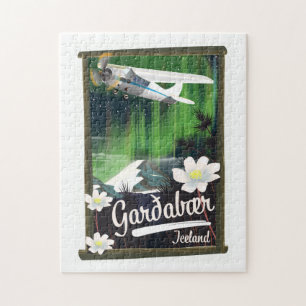 Garðabær Iceland travel poster Jigsaw Puzzle