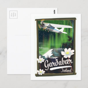 Garðabær Iceland travel poster Postcard