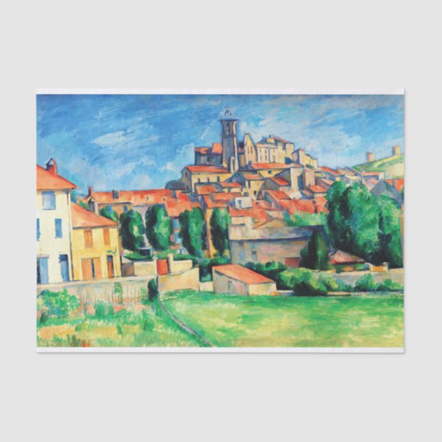 Gardanne (Horizontal View) by Paul Cezanne Tissue Paper (Front)