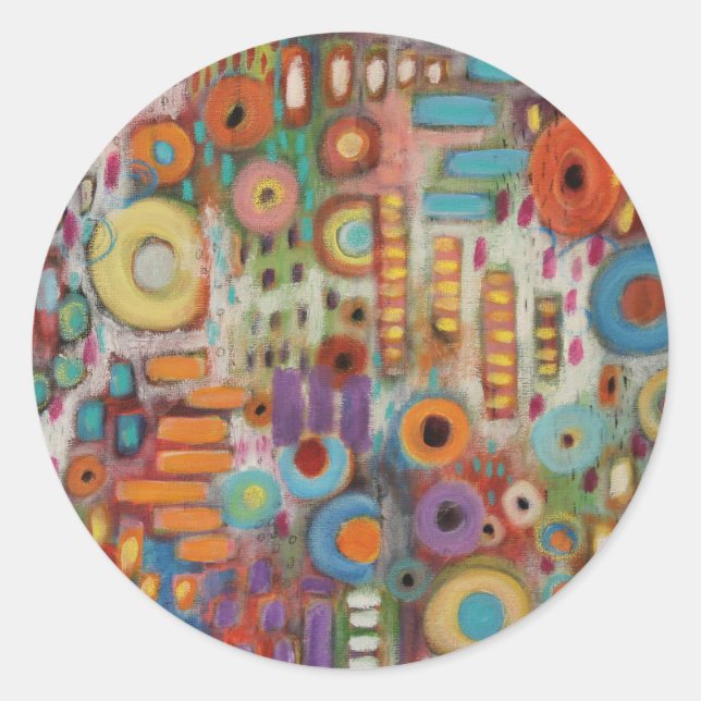 Garden Abstract Classic Round Sticker (Front)