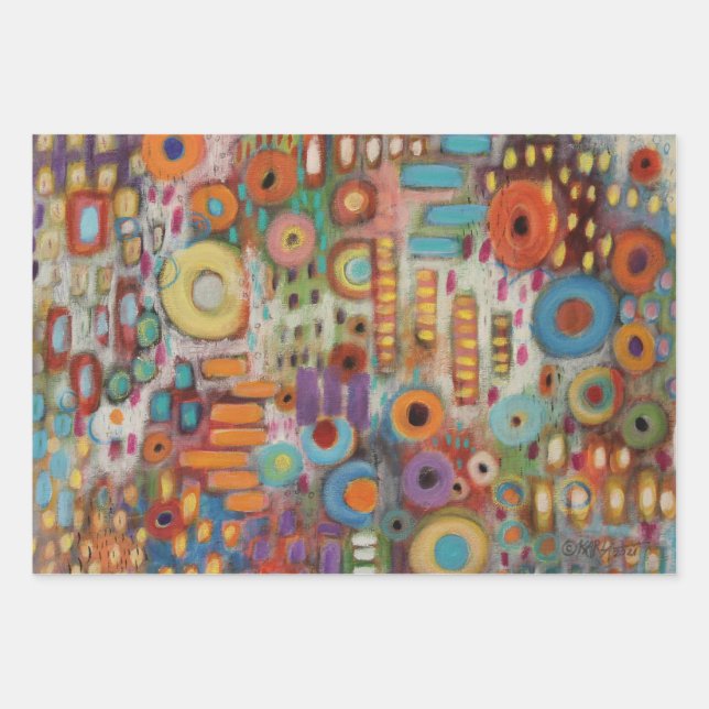 Garden Abstract Wrapping Paper Sheets (Front)