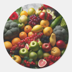 Garden Abundance Classic Round Sticker