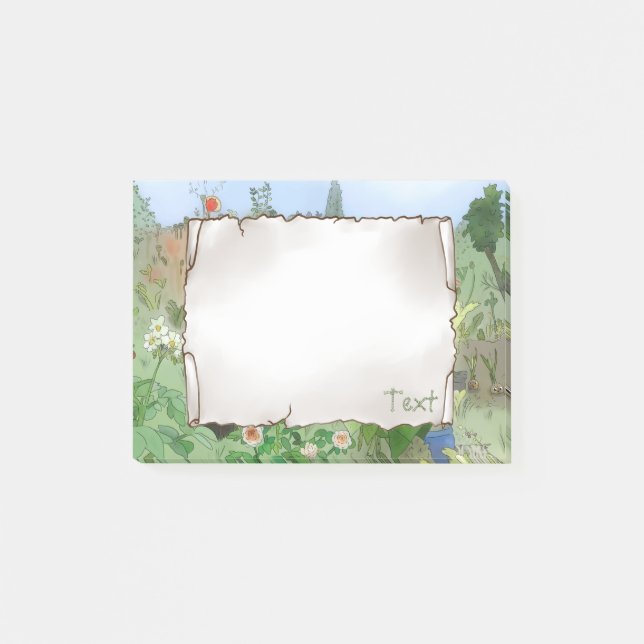 garden adhesive label post-it notes (Front)