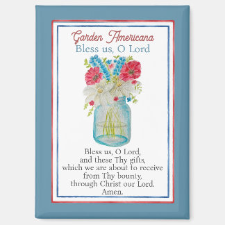 Garden Americana Bless Us O Lord Kitchen Prayer Magnet