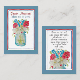 Garden Americana Bless Us O Lord Prayer Card