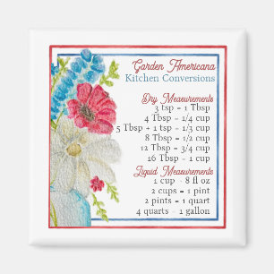 Garden Americana Kitchen Conversion Chart Magnet