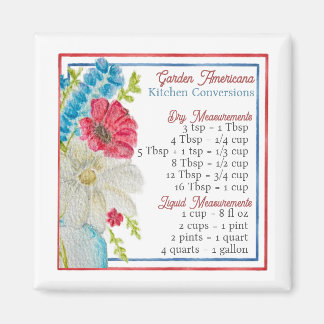 Garden Americana Kitchen Conversion Chart Magnet