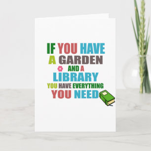Garden and a Library is all you need Card