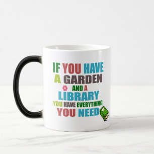 Garden and a Library is all you need Color Morph Mug