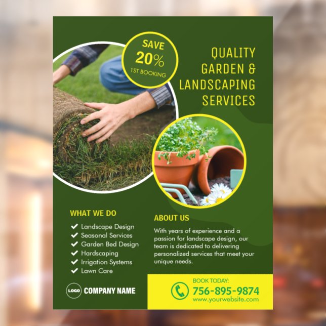 Garden And Landscaping Services Window Cling (Sheet 2)