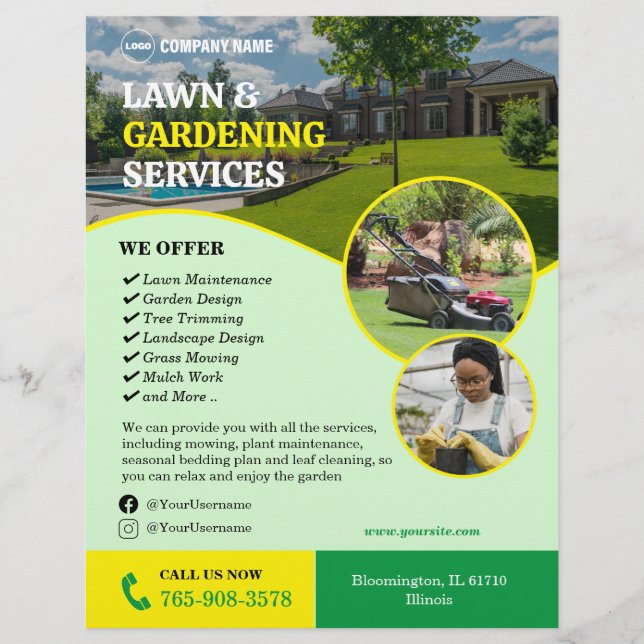 Garden And Lawn Care Services Flyer (Front)