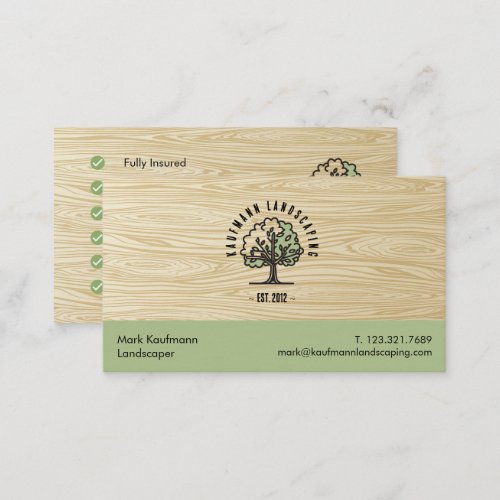 Garden and Lawn Landscaping Business Card