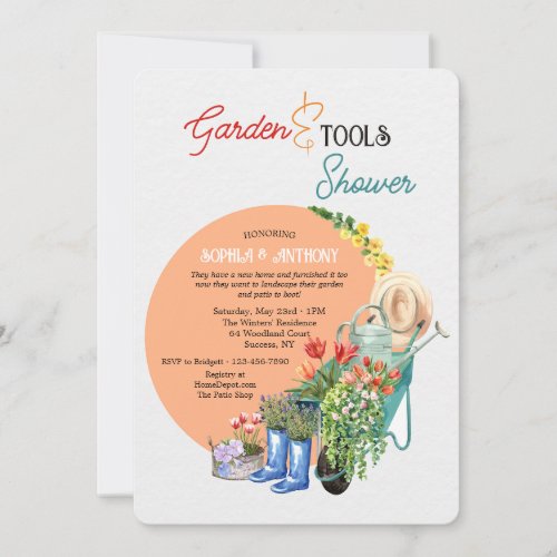 Garden and Tools Shower Invitation