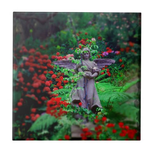 Garden Angel Ceramic Tile