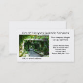 Garden Arbor Walkway Business Card Template (Front/Back)