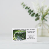 Garden Arbor Walkway Business Card Template (Standing Front)