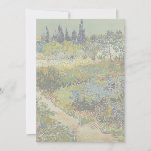 Garden at Arles by Vincent Van Gogh (Back)