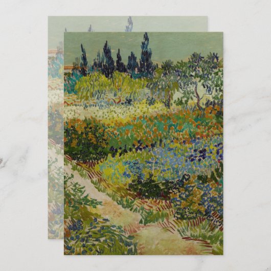 Garden at Arles by Vincent Van Gogh (Front/Back)
