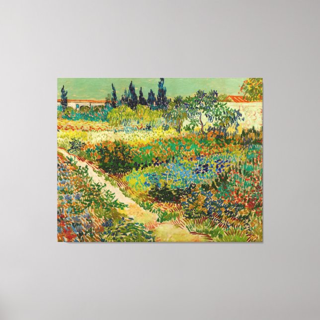 Garden at Arles by Vincent Van Gogh (1888) Canvas Print (Front)