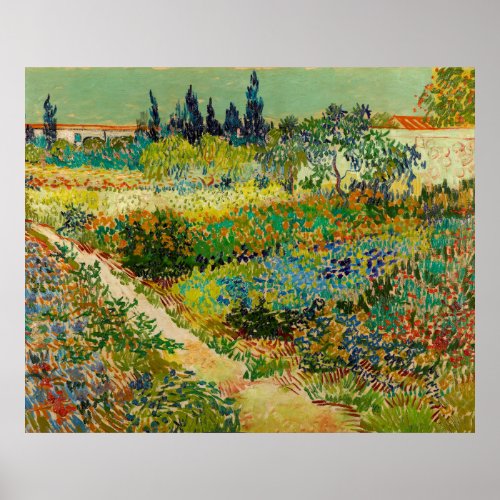 Garden at Arles by Vincent Van Gogh 1888 Poster