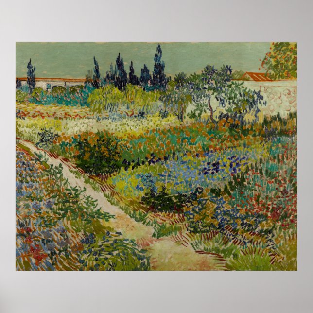 Garden at Arles by Vincent Van Gogh Poster (Front)