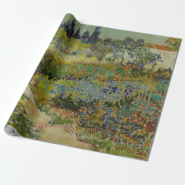 Garden at Arles by Vincent Van Gogh Wrapping Paper (Unrolled)