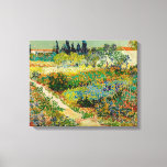 Garden at Arles | Vincent Van Gogh Canvas Print<br><div class="desc">Garden at Arles (1888) by Dutch post-impressionist artist Vincent Van Gogh. Original artwork is an oil on canvas depicting a lush landscape of colorful flowers. 

Use the design tools to add custom text or personalize the image.</div>