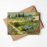 Garden at Arles | Vincent Van Gogh Card<br><div class="desc">Garden at Arles (1888) by Dutch post-impressionist artist Vincent Van Gogh. Original artwork is an oil on canvas depicting a lush landscape of colorful flowers. 

Use the design tools to add custom text or personalize the image.</div>