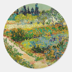 Garden at Arles Vincent van Gogh Classic Round Sticker