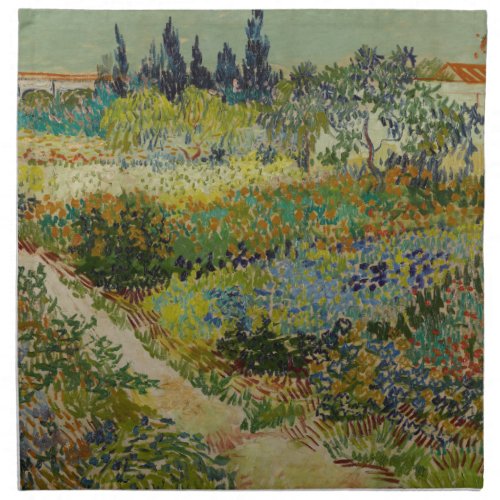 Garden at Arles _ Vincent Van Gogh Cloth Napkin