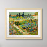 Garden at Arles | Vincent Van Gogh Framed Art<br><div class="desc">Garden at Arles (1888) by Dutch post-impressionist artist Vincent Van Gogh. Original artwork is an oil on canvas depicting a lush landscape of colorful flowers. 

Use the design tools to add custom text or personalize the image.</div>