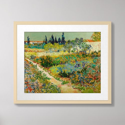 Garden at Arles  Vincent Van Gogh Framed Art