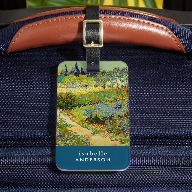 Garden at Arles | Vincent van Gogh Luggage Tag (Front Insitu 2)