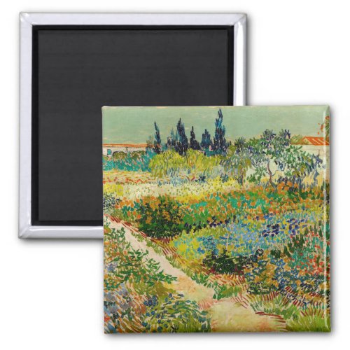 Garden at Arles  Vincent Van Gogh Magnet