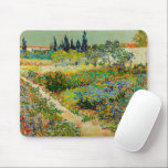 Garden at Arles | Vincent Van Gogh Mouse Pad<br><div class="desc">Garden at Arles (1888) by Dutch post-impressionist artist Vincent Van Gogh. Original artwork is an oil on canvas depicting a lush landscape of colorful flowers. 

Use the design tools to add custom text or personalize the image.</div>