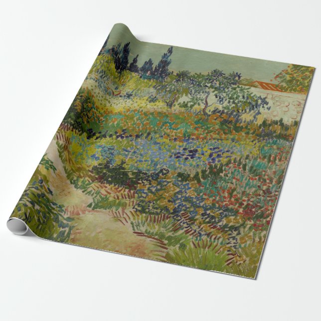 Garden at Arles - Vincent Van Gogh Wrapping Paper (Unrolled)