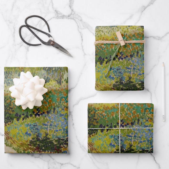 Garden at Arles - Vincent Van Gogh Wrapping Paper Sheets (Front)