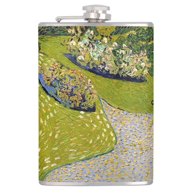 Garden at  Auvers, Vincent van Gogh Flask (Front)