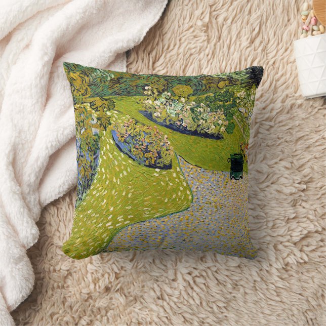 Garden at  Auvers, Vincent van Gogh Throw Pillow (Blanket)
