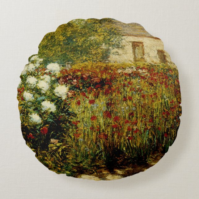 Garden at Giverny Round Pillow (Front)