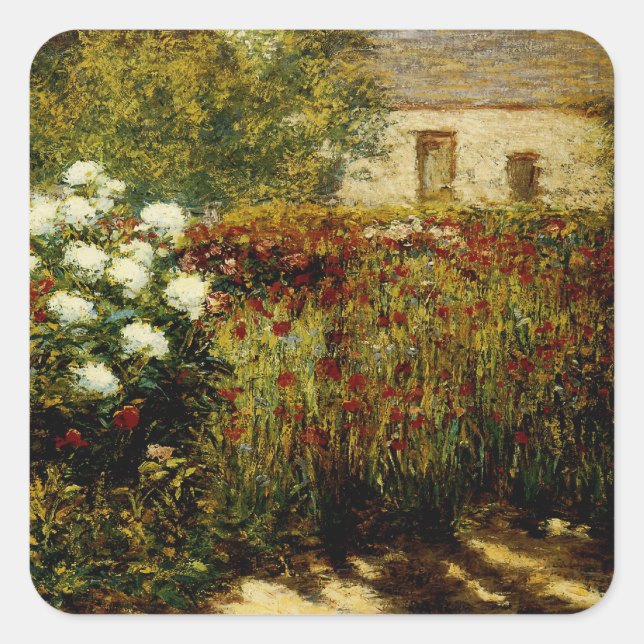 Garden at Giverny Square Sticker (Front)