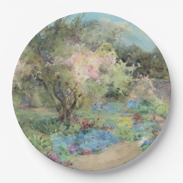 Garden at Kilmurry (by Mildred Anne Butler) Paper Plates (Front)